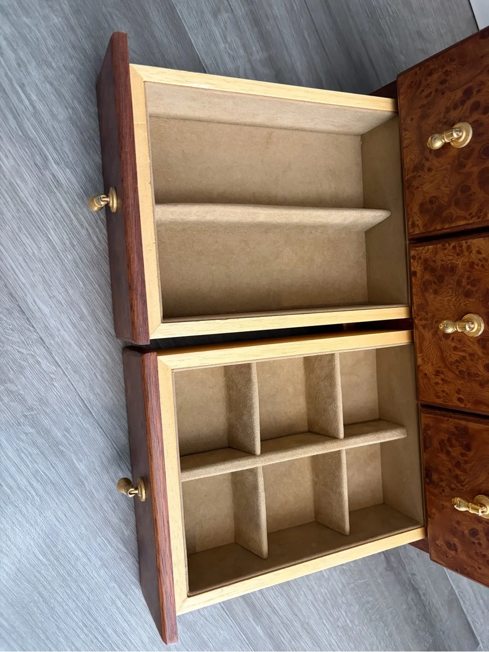 Vintage Agresti Briarwood Jewelry Box Florence Italy-  13”x10”x8.5” & 10.8lbs